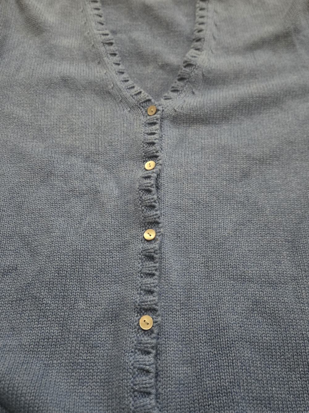 VTG Lands' End Heavy Drifter Cotton Cardigan Large - Picture 8 of 9
